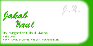jakab maul business card